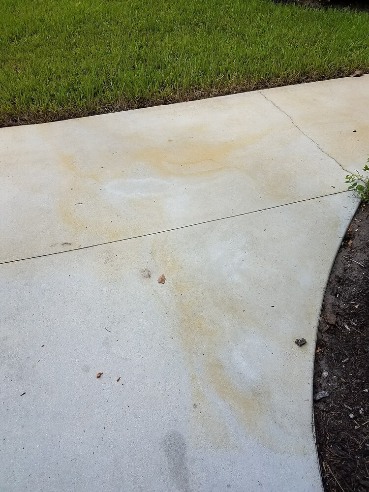 Oxalic acid mixing ratios for iron stains on concrete Pressure