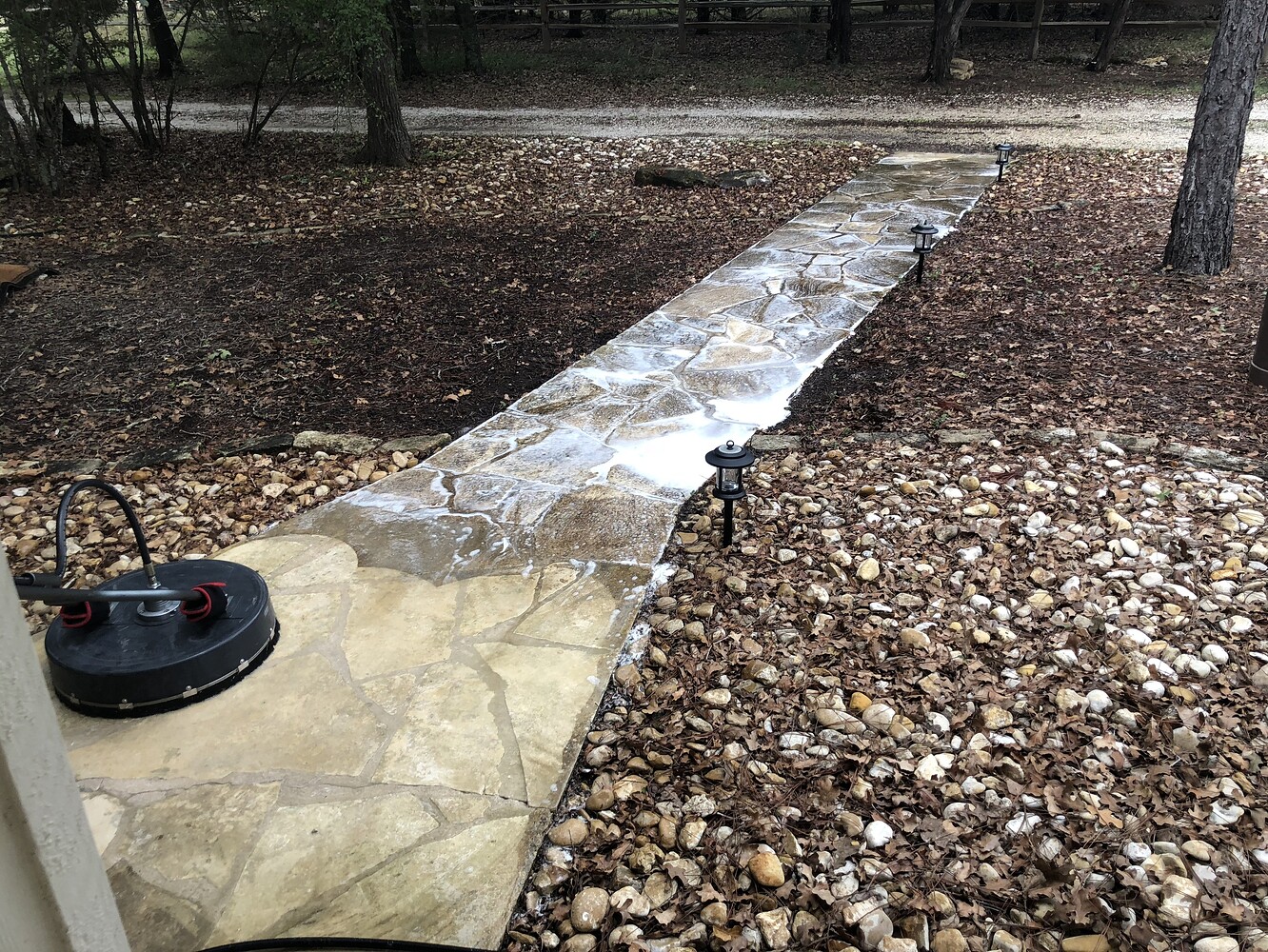 Cleaning a limestone patio Residential Pressure Washing Resource