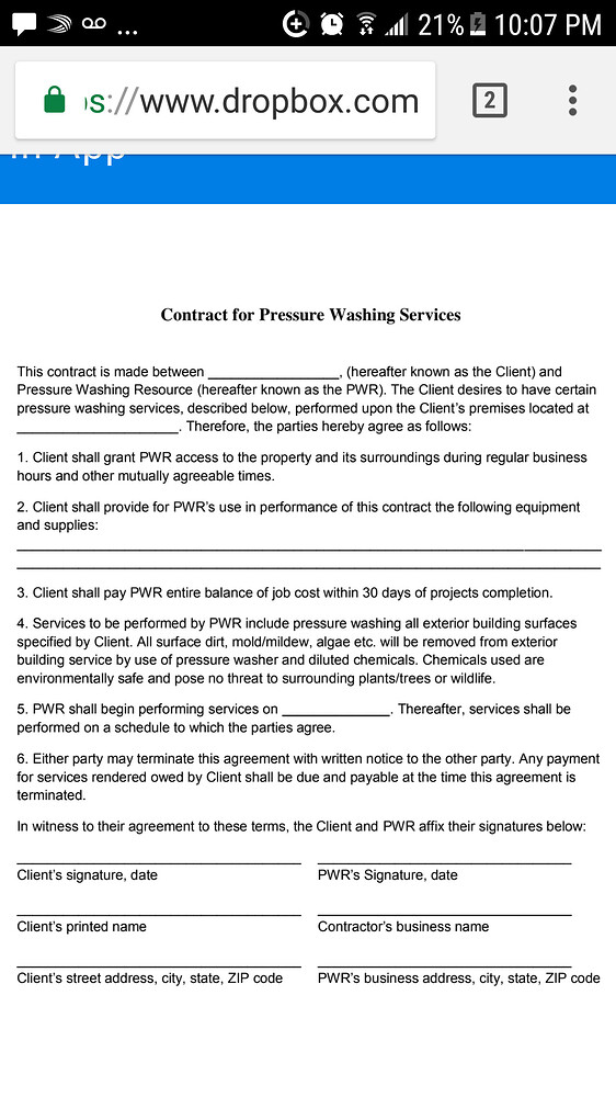 House Wash Contracts, Waivers, and Disclosures? Management