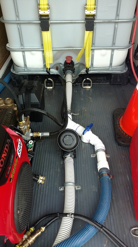 Plumbing to an IBC Tote Trailer Builds Pressure Washing Resource