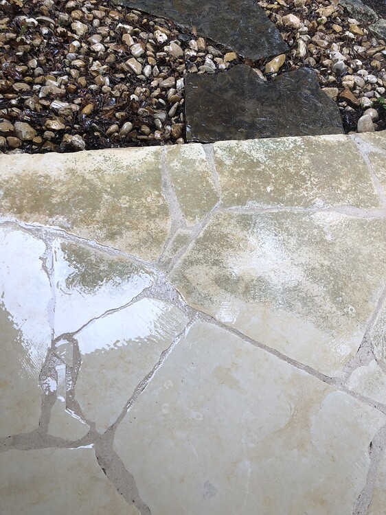 Cleaning a limestone patio Residential Pressure Washing Resource