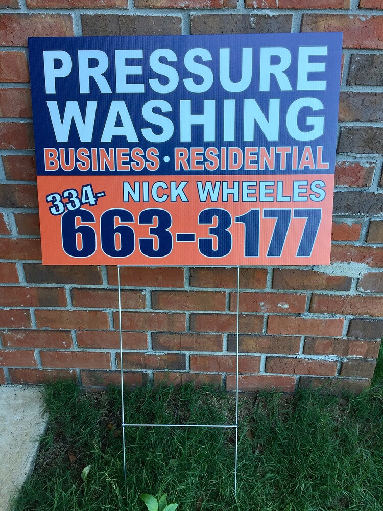 Yard sign ideas Marketing Pressure Washing Resource