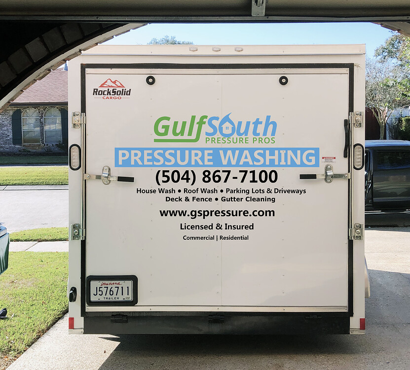 Trailer lettering Marketing Pressure Washing Resource