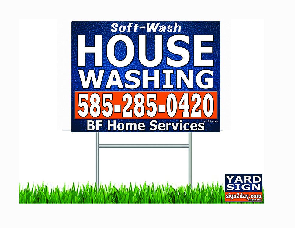 Soft Wash Yard Sign Marketing Pressure Washing Resource