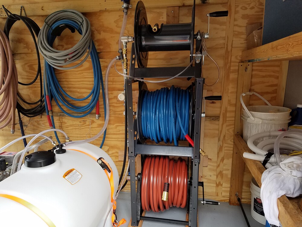 Triple stack Hose Reels Residential Pressure Washing Resource