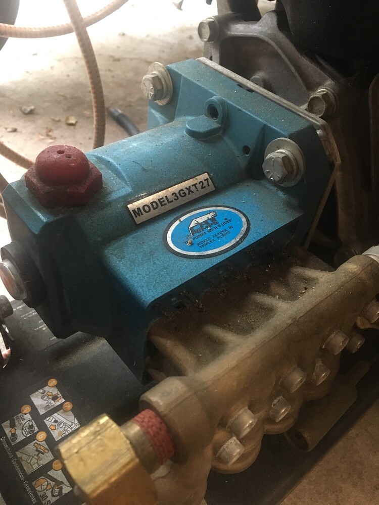 Cat Pump Model 3GXT27, on a Ridgid unit Pressure Washing Resource