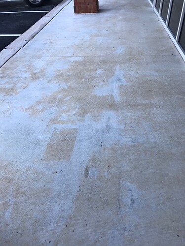 BrownStainAfterCleaningConcrete