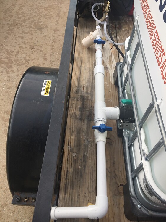 What's the best way to hook up a mobile pressure washer to a buffer tank Supplies & Equipment