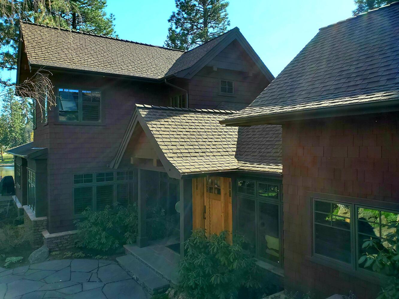 Need help identifying white spots on shingle siding! Wood Restoration