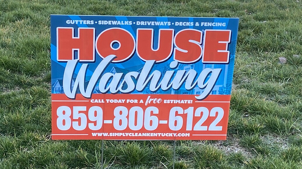 Yard Sign Design Marketing Pressure Washing Resource