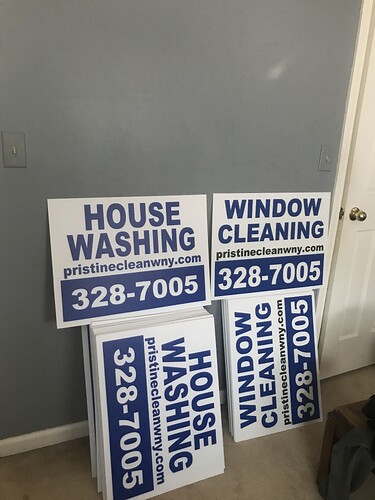 house wash signs