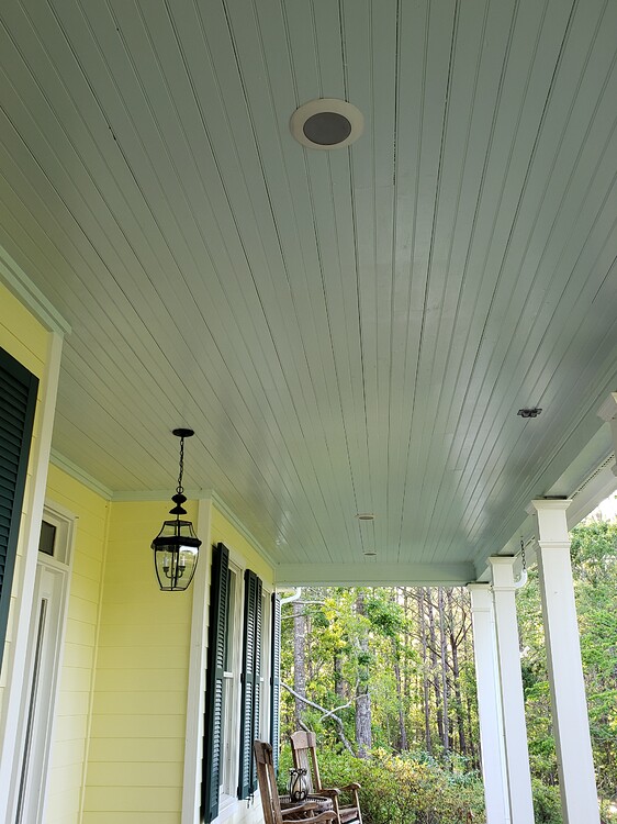 Black wood on patio ceiling, shouldn't be black - Residential ...