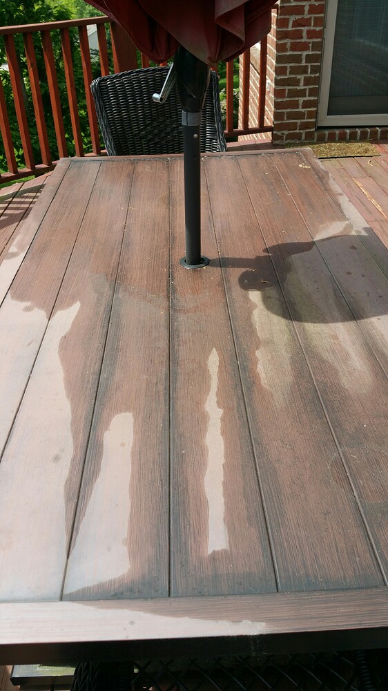 Citronella stains on table and washing furniture in general