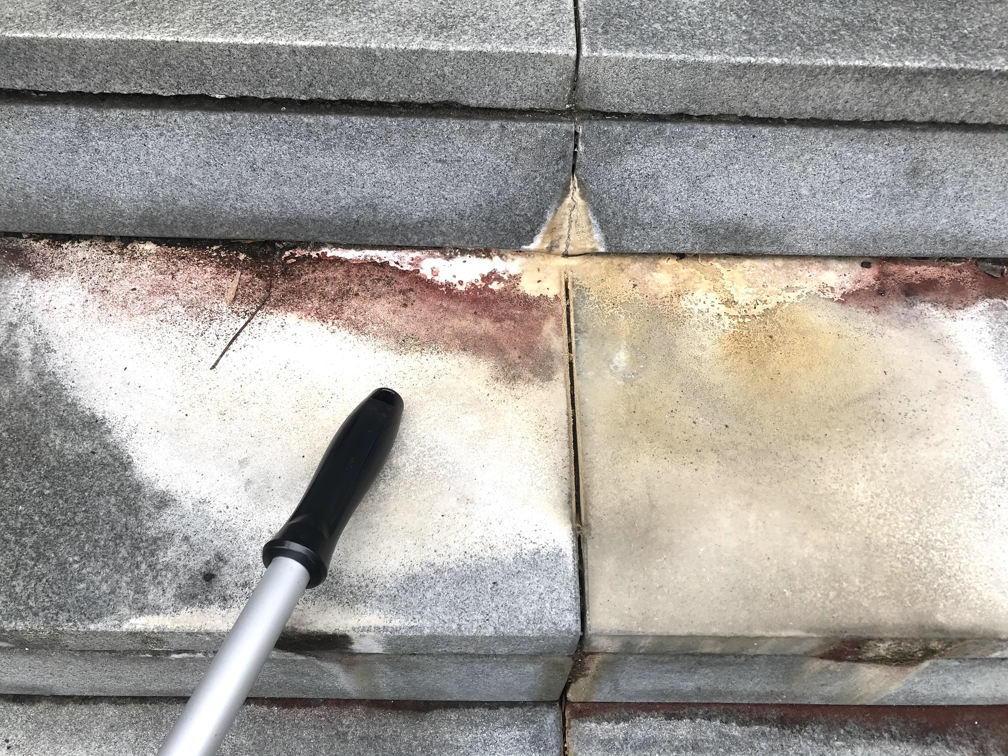 Unusual Stains on Granite Steps Stains/Surfaces Pressure Washing